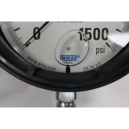 Wika 9834082 233.34 Xsel 4-1/2In 1/2In 0-1500Psi Npt Pressure Gauge 9834082 233.34